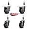 Service Caster 3.5'' Black Poly Swivel 7/8'' Expanding Stem Caster Set 2 Total Lock Brakes, 4PK SCC-EXTTL20S3514-PPUB-BLK-2-S-2-78 - alternate 4